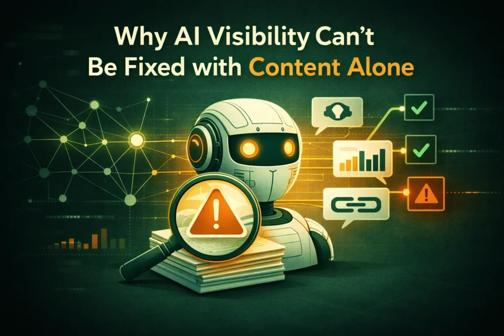 Ai visibility can't be fixed with content